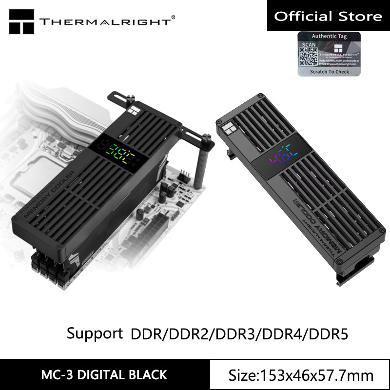 Raspberry Pi Water Cooling Kit - Thermalright MC-3 DIGITAL BLACK Digital Display