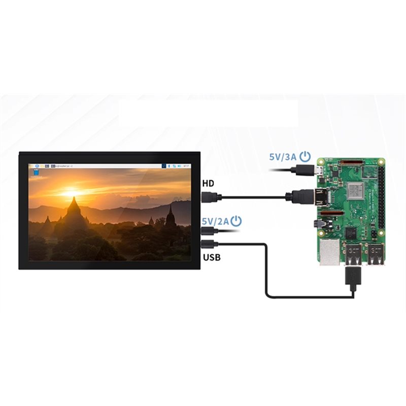 M51K-For Raspberry Pi LCD Moni - đánh giá và giá Raspberry Pi 10.1 Inch Capacitive Touch Screen Ips